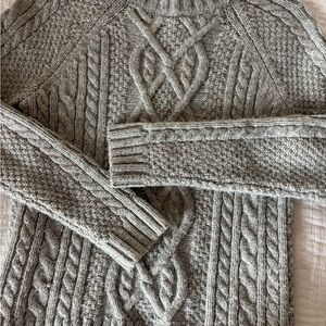 Gray Cable Knit Sweater
